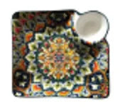 Retro Ceramic Dinner Plates Set Bohemia Style Food Plate Household Tableware Set Breakfast Plates Salad Soup Bowls Dinnerware