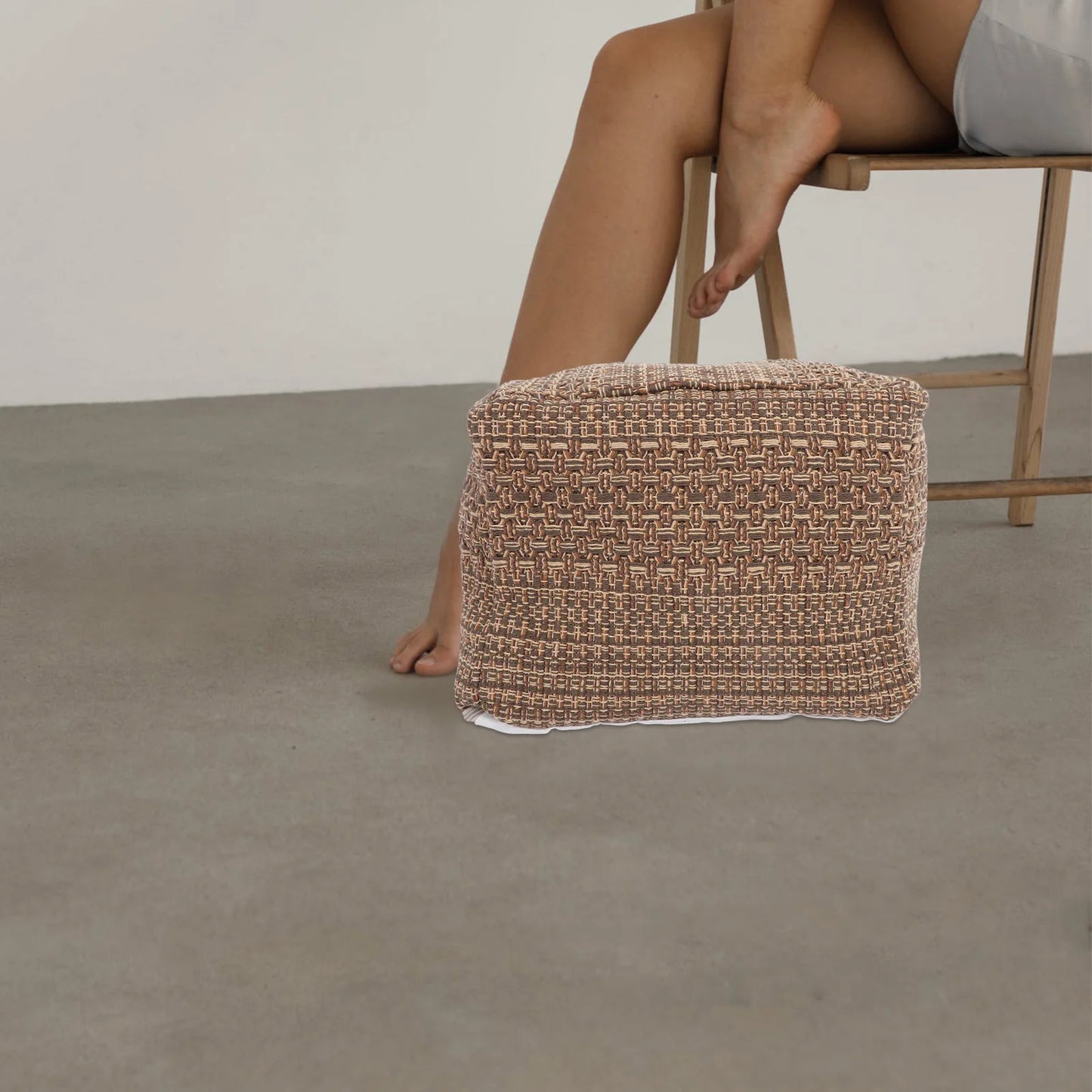 Footstool Square Tatami Seats Cover Furry Cushion Boho Pillows Bean Bag Office Chair Gym Sofa Cotton Linen Japanese Bed