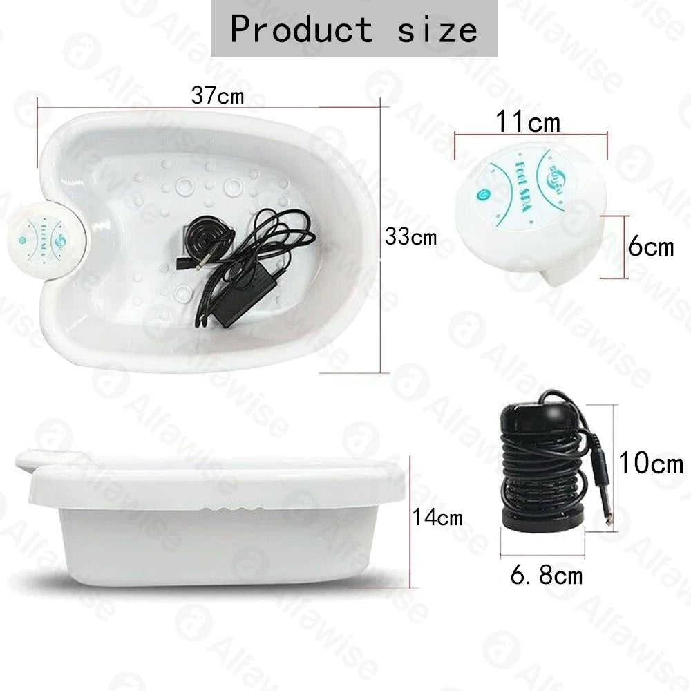 Detox Ionic Cleanse Foot Spa Bath Massager Machines Vibrating Electric Mini FootBath Whirlpool Care Arrays Aqua Health Therapy
