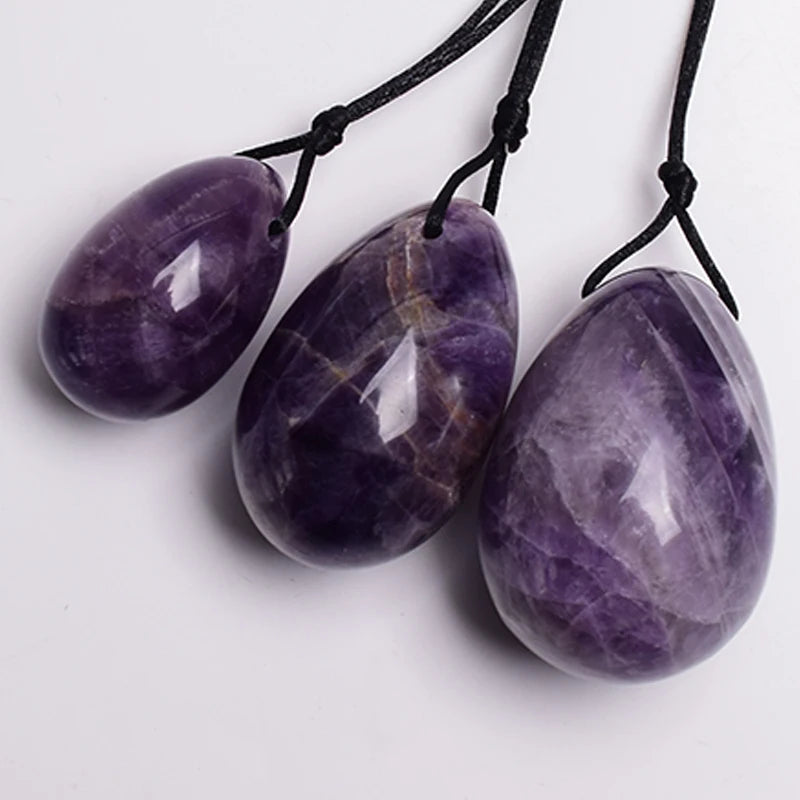 3 PCS Natural Jade Stone Yoni Egg Set Massage Vaginal Balls Muscle Kegel Exercise Women Tightening Crystal Ball Kegel Exerciser
