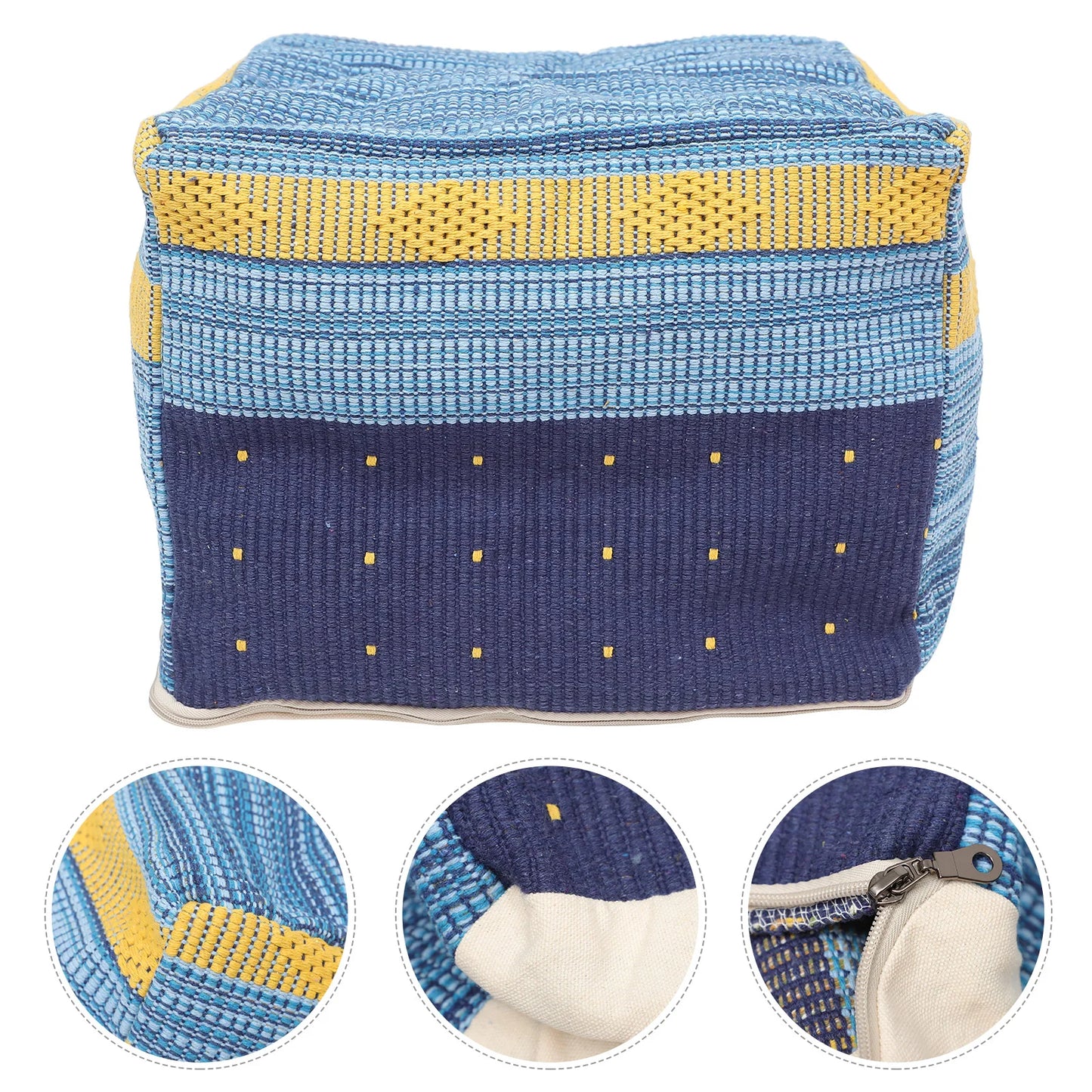 Footstool Square Tatami Seats Cover Furry Cushion Boho Pillows Bean Bag Office Chair Gym Sofa Cotton Linen Japanese Bed