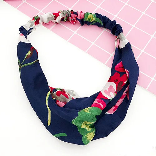 BOHOWAII Bandeau Cheveux Hair Band for Women Wide Head Wraps Knotted Elastic Teen Girls Yoga Workout Diademas Boho Chic Bandana