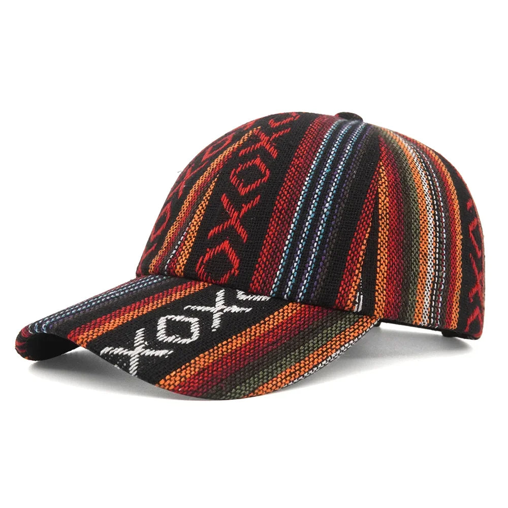 Retro Baseball Caps Men Women Boho Style Sunscreen Peaked Cap Cotton Fashion Anti-sun Outdoor Hat Adjustable Snapback Cap