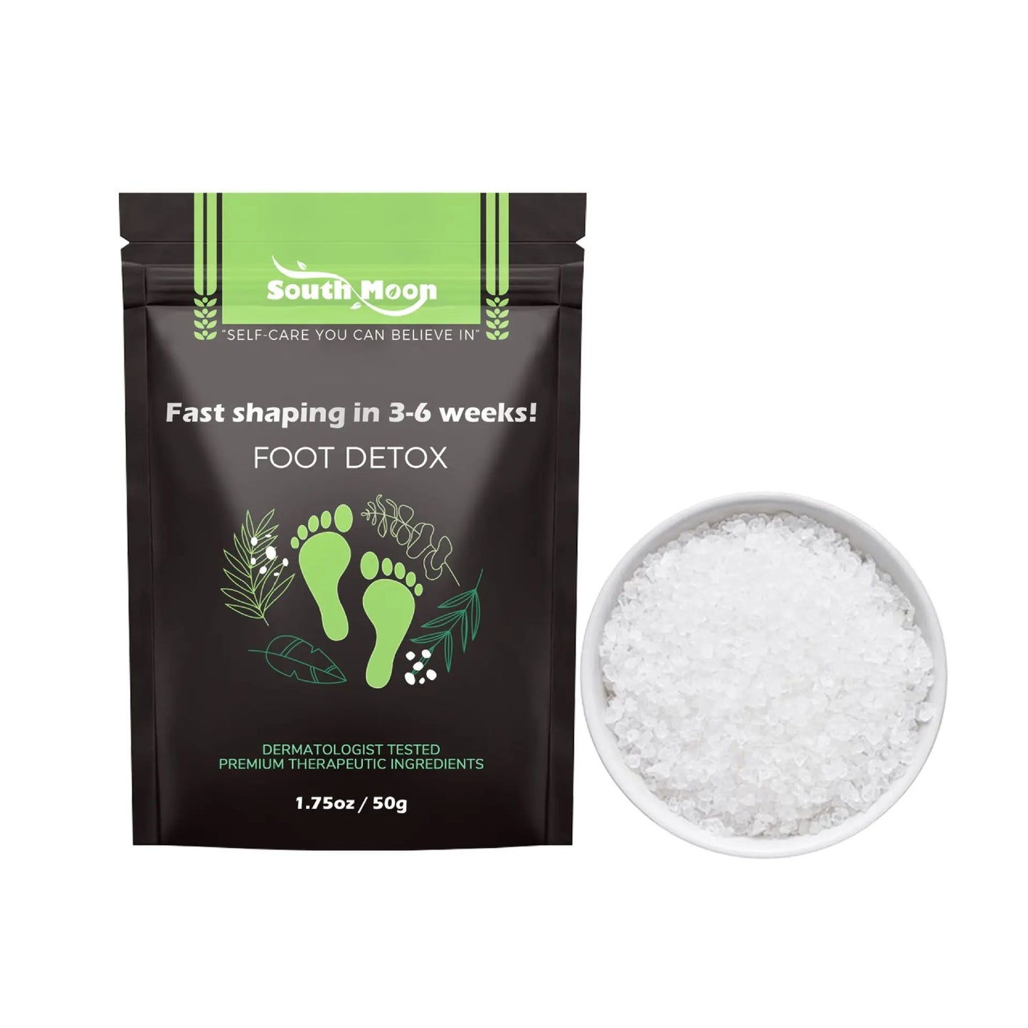 Fat Burning Foot Bath Salt Soak Fast Slimming Ginger Detox Salt Foot Soak Body Detox Stress Relax Weight Loss Health Care 50g