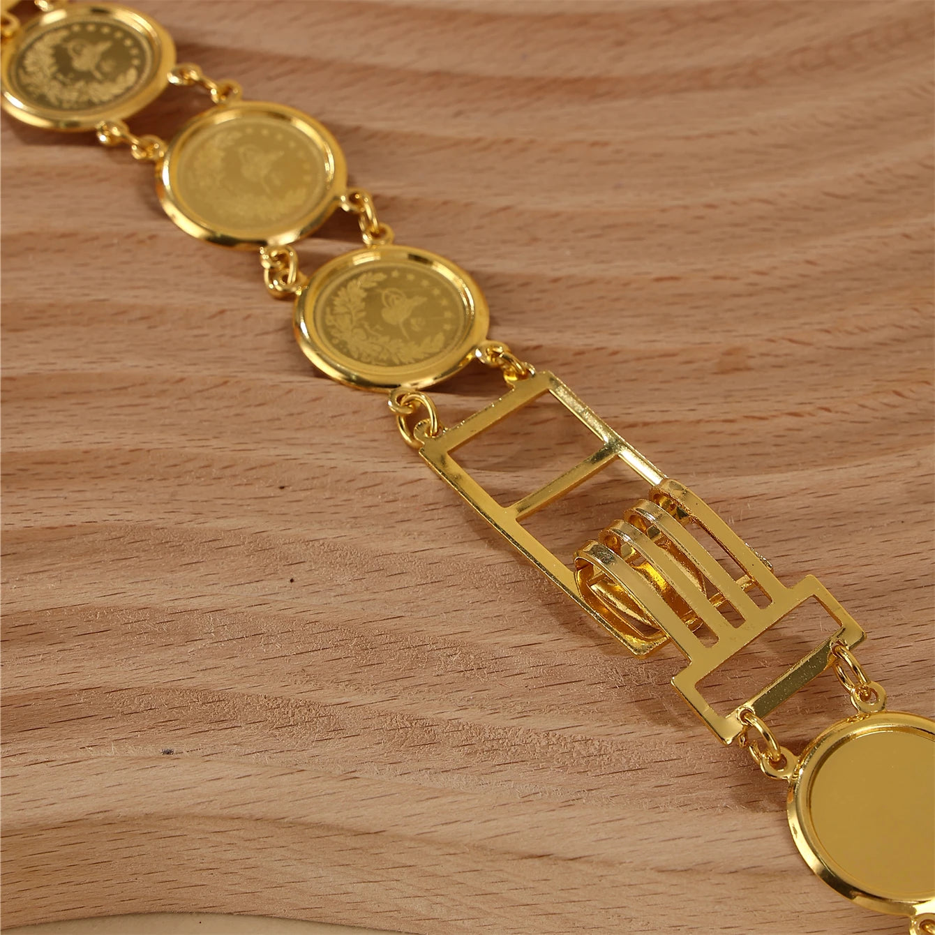 Fashion Algerian Bridal Coins Gold Plated Belt Traditional Arab Festival Woman Wedding Party Metal Waist Chain Jewelry