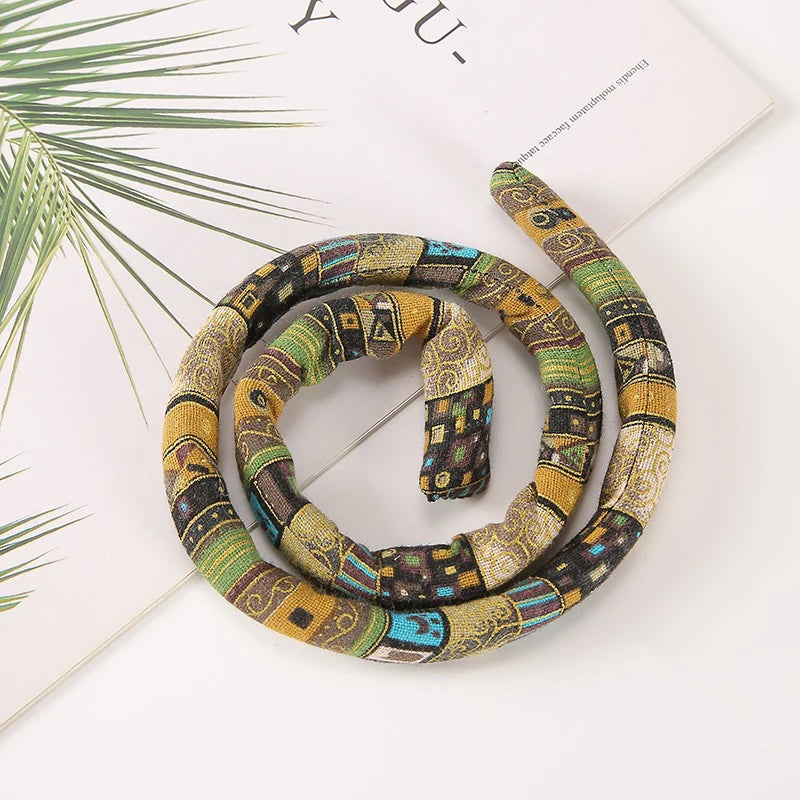 Flexible Boho Hair Wire Tie Stylish Ponytail Holder Bohemian Inspired Accessories for Women Hold on Curly Thick Dreadlock Hair