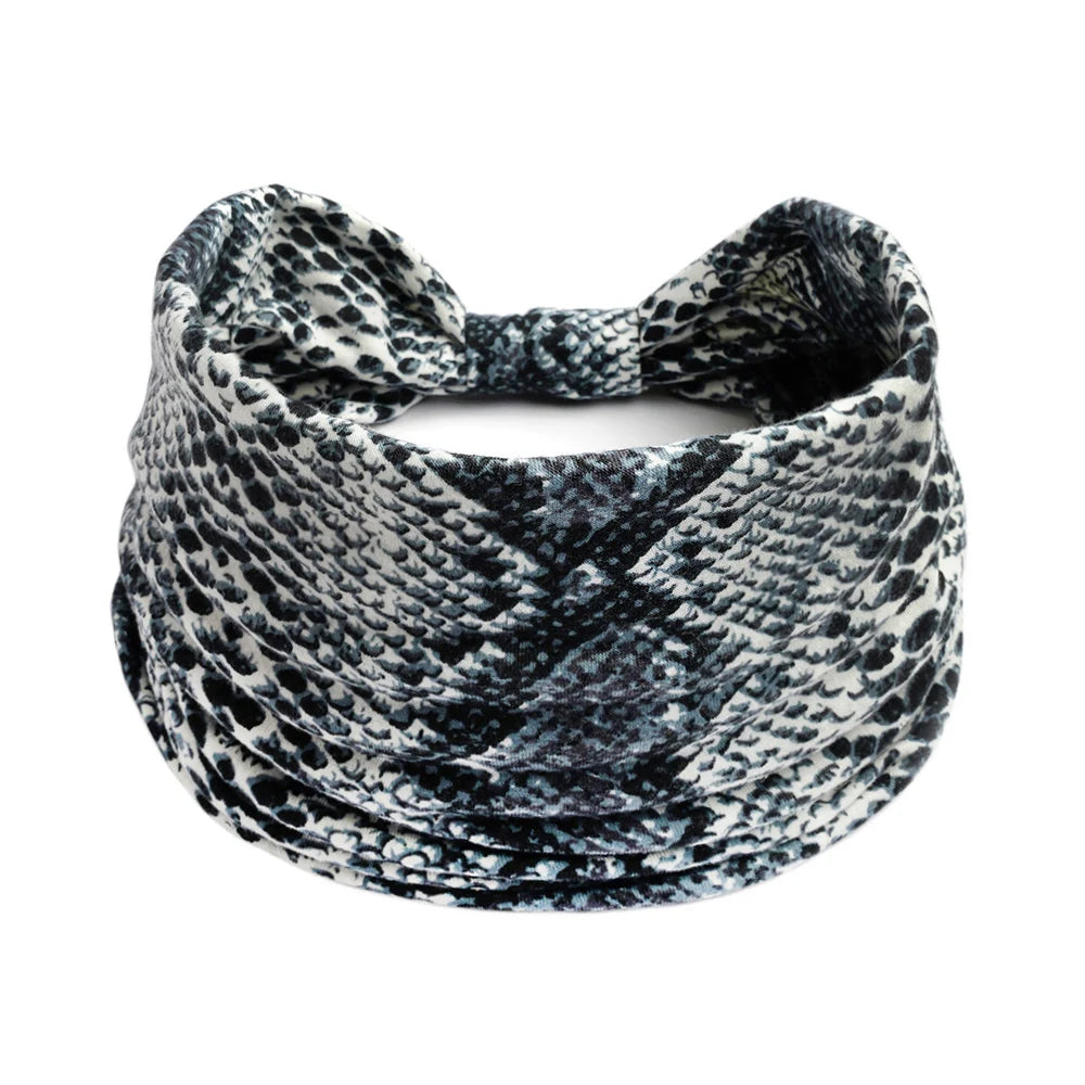 Boho Knot Turbans Yoga Elastic Head Wrap Women Headband Wide Hairbands Headwear Floral Bandanas Fashion Hair Band Accessories