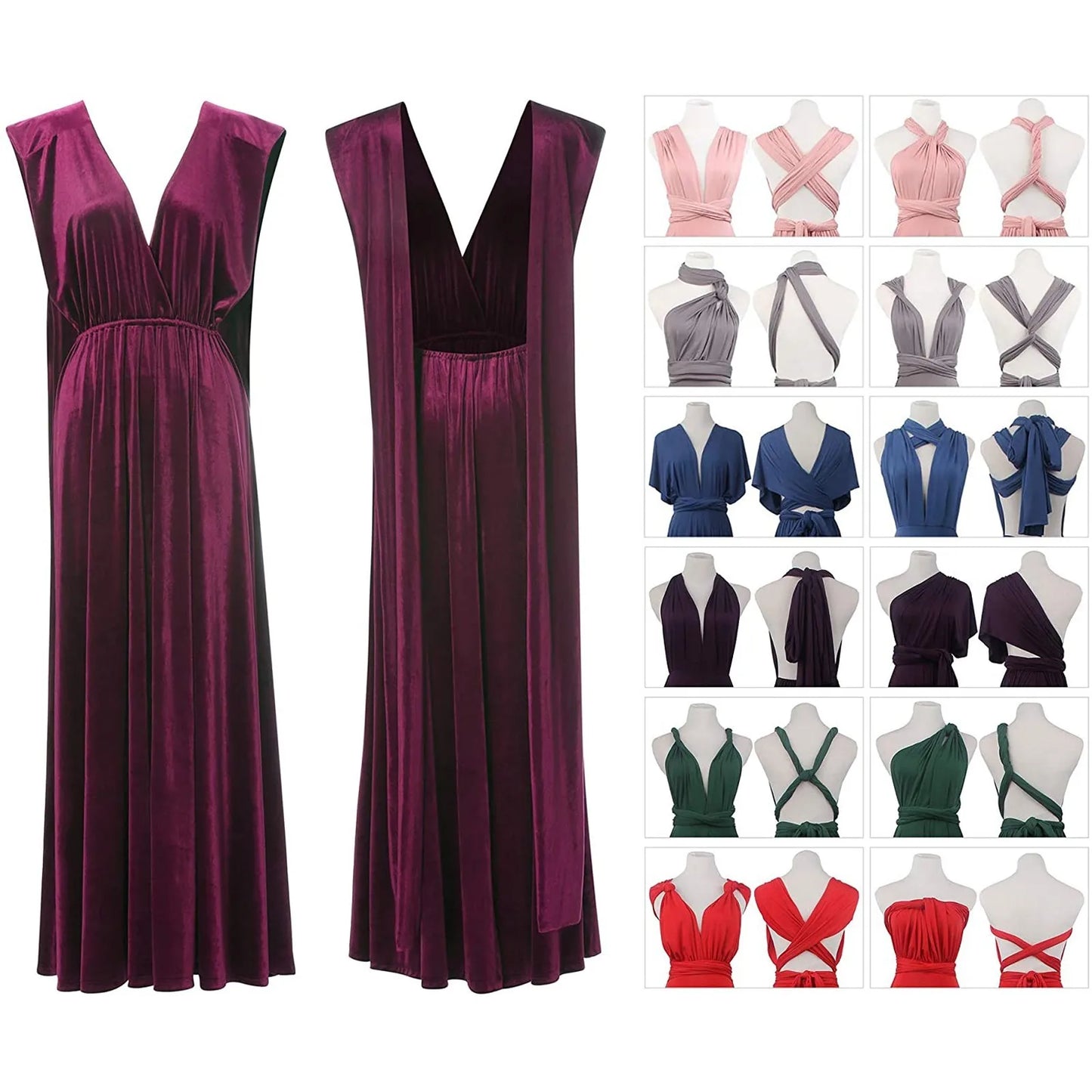 Sexy Maxi Club Dress Women Boho Red Bandage Long Cocktail Dress For Women Party Bridesmaids Formal Dresses For Women 2024