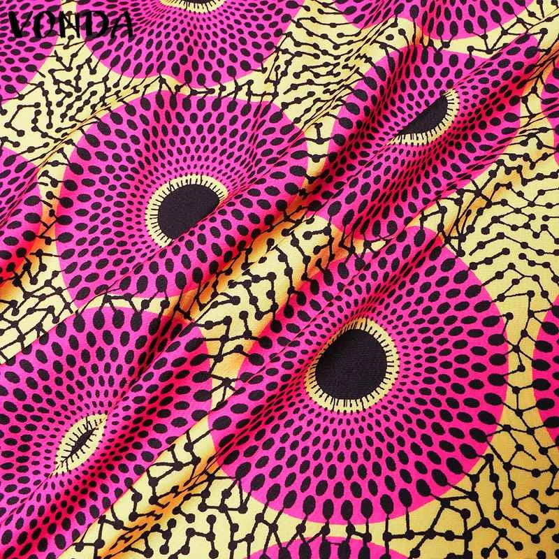 Plus Size 5XL VONDA Women Maxi Long Skirts 2024 Fashion Elegant Printed Skirts Office Casual Loose Ruffle Party Bottoms Baggy