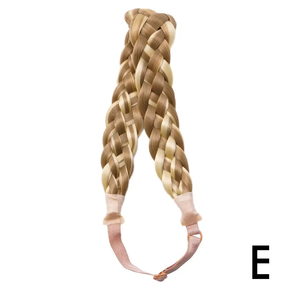 Synthetic Wig Twist Hair Band Boho Locks Wig Headband Women Boho Plait Braid Hair Band Headbands For Hair Woman Accessories
