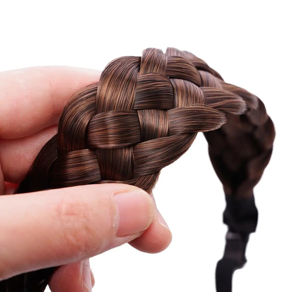 Synthetic Wig Twist Hair Band Boho Locks Wig Headband Women Boho Plait Braid Hair Band Headbands For Hair Woman Accessories