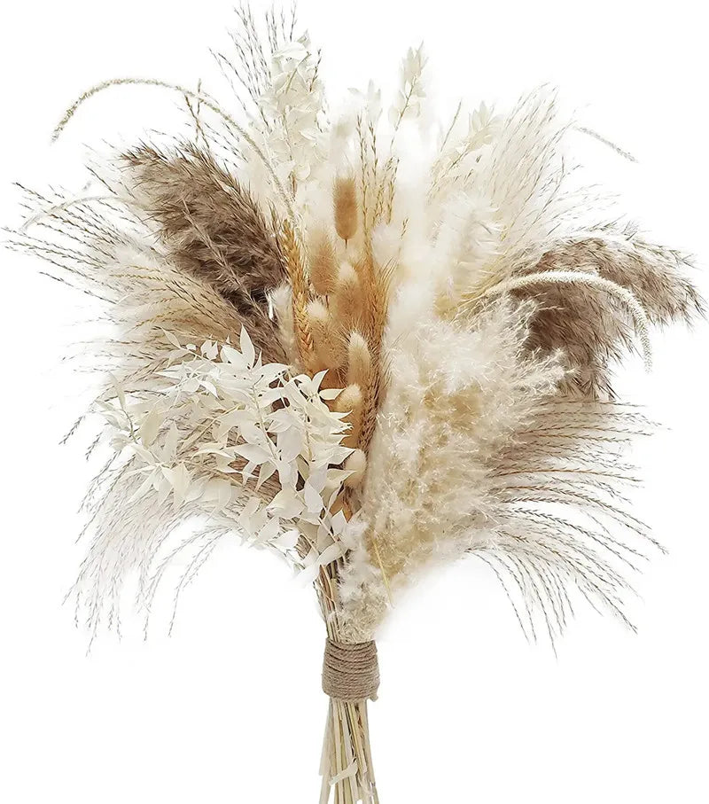 60PCS Dry Flower For Decoration Pampas Grass Boho Home Decor Country Wedding Accessories Deco Dried Flowers Dekoration Pampa