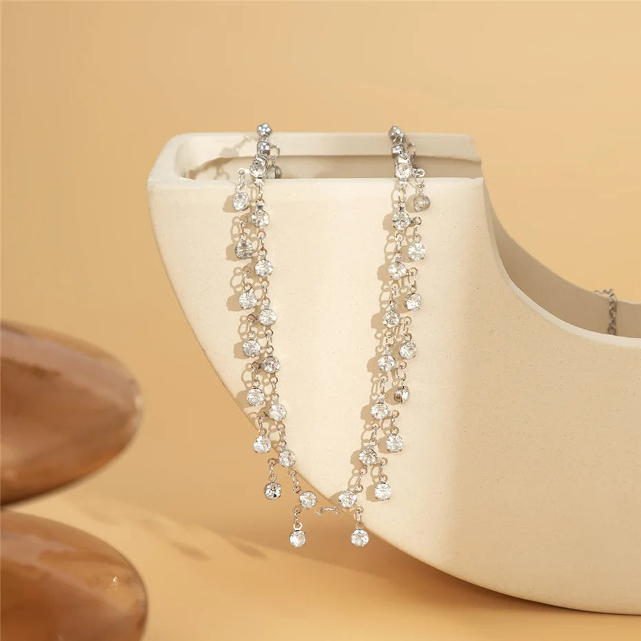 Sexy Tassel Waist Chain Belt Zircon Rhinestone Belly Body Chain Fashion Trend Jewelry For Women Festival Rave Party Accessories