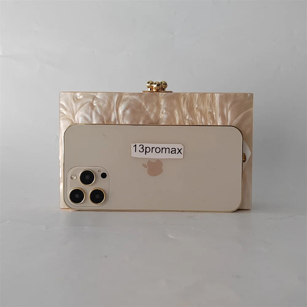 Cartoon Pearl Nude White Female Mini Wallet Brand Women Acrylic Evening Bag Wedding Party Clutch Purse Prom Casual Box Handbag