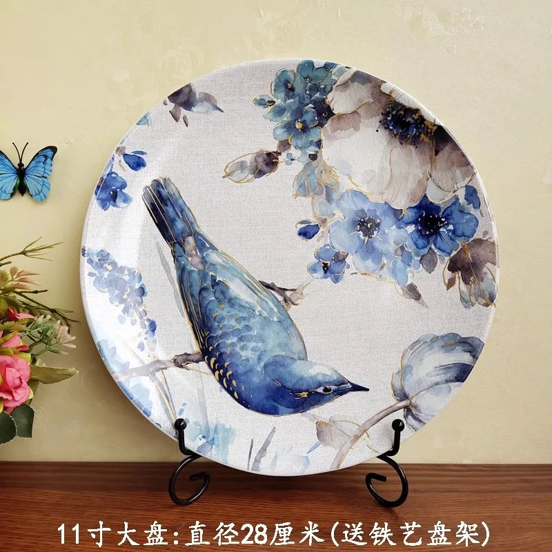 Boho Ceramic Tableware Set, Rice Bowl, Salad Plate, Home Decor, Living Room, Western Food Steak Mug
