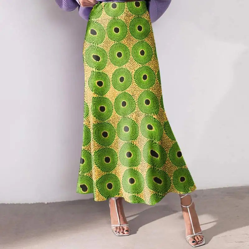 Plus Size 5XL VONDA Women Maxi Long Skirts 2024 Fashion Elegant Printed Skirts Office Casual Loose Ruffle Party Bottoms Baggy