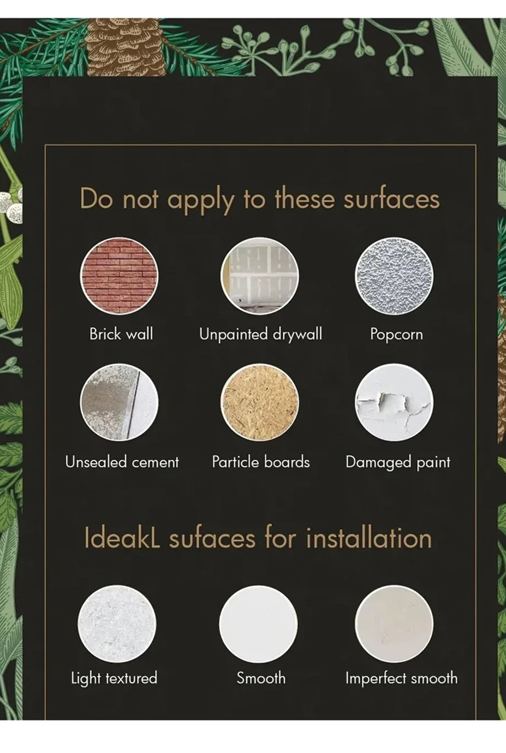 Boho Wildflowers Wall Stickers for Kitchen Glass Backsplash, Botanical Wall Border, Peel and Stick, Dining Room Decoration