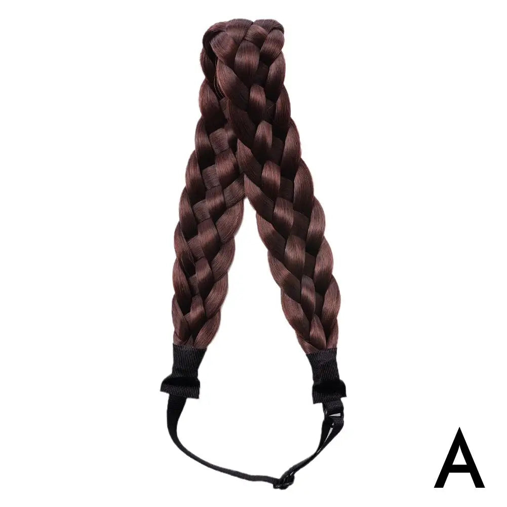 Synthetic Wig Twist Hair Band Boho Locks Wig Headband Women Boho Plait Braid Hair Band Headbands For Hair Woman Accessories