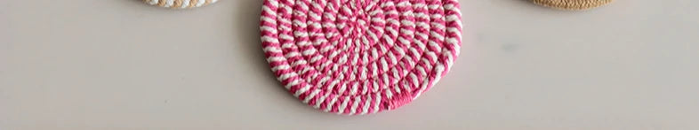 8Pcs/Set Cotton Rope Woven Round Coaster Set Mug Insulated Pad Boho Style Drink Coaster Tea Cup Mat For Coffee Home Decoration