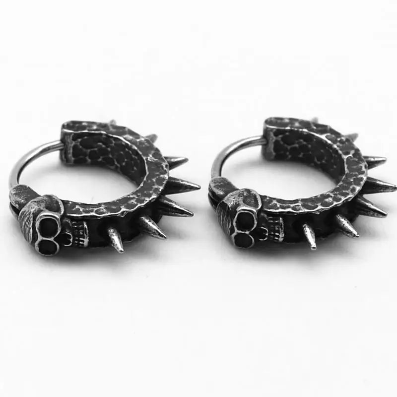 Vintage Simple Small Hoop Earrings Stainless Steel Hypoallergenic Earrings for Men Women Cool Indian Boho Jewelry