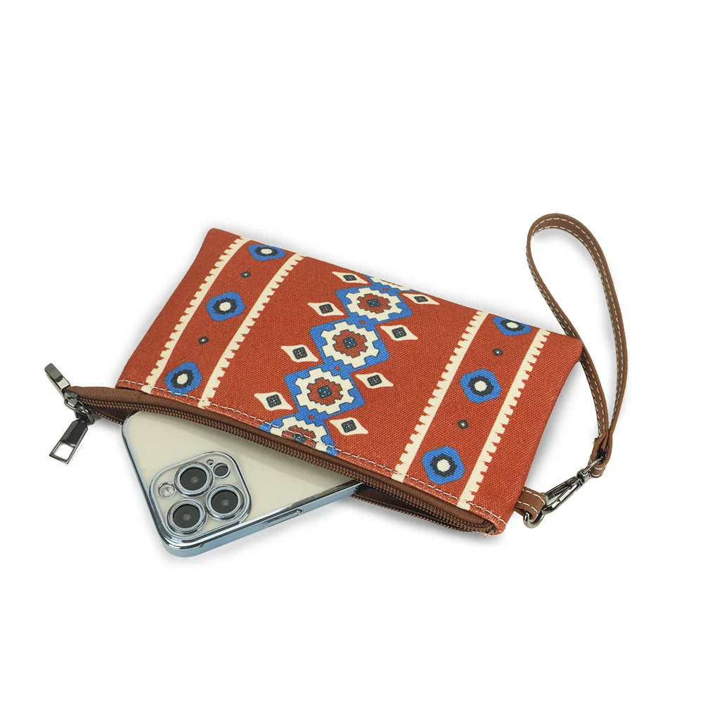 Hot Selling Bohemian Style Women's Wallet Fashion European American Retro Portable Women's Bag Leisure Trend Zipper Small Wallet