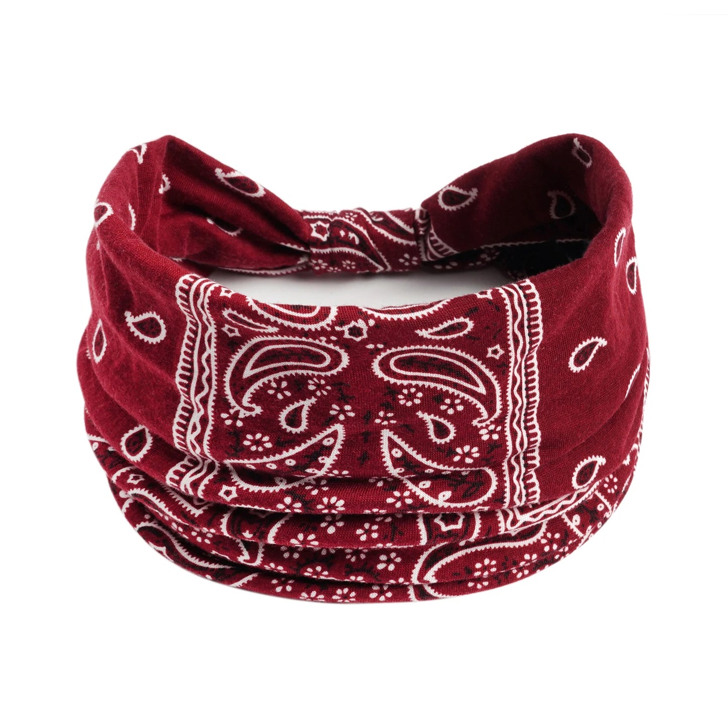 Boho Knot Turbans Yoga Elastic Head Wrap Women Headband Wide Hairbands Headwear Floral Bandanas Fashion Hair Band Accessories