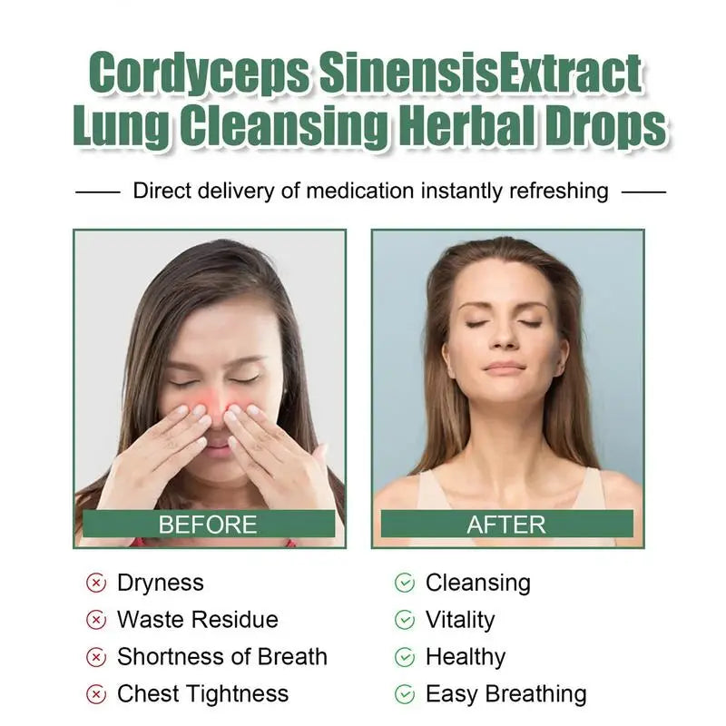 30ml Lung Cleansing Drops With Herbal Essence Herbal Drops Dendrobium Extract Relieve Body Nose Discomfort Nasal & Health Care