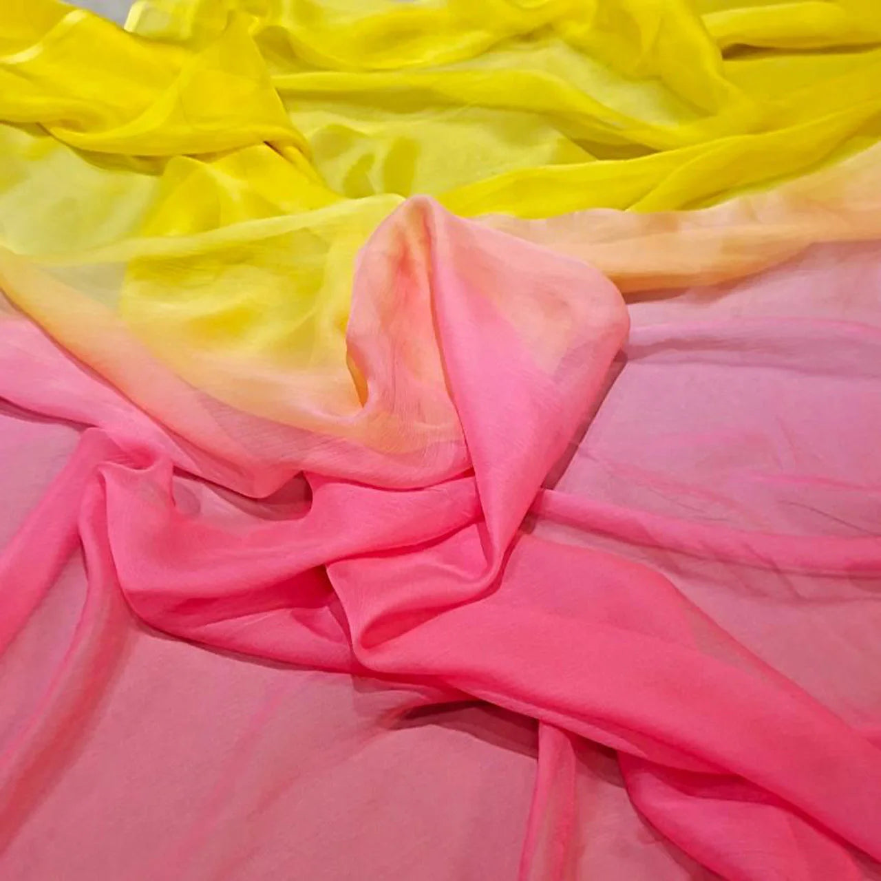 Pure Silk 100% Fabric On Sale Bohemian Floral Chiffon Style Width 135cm Soft 6mm Dress Scarf Material