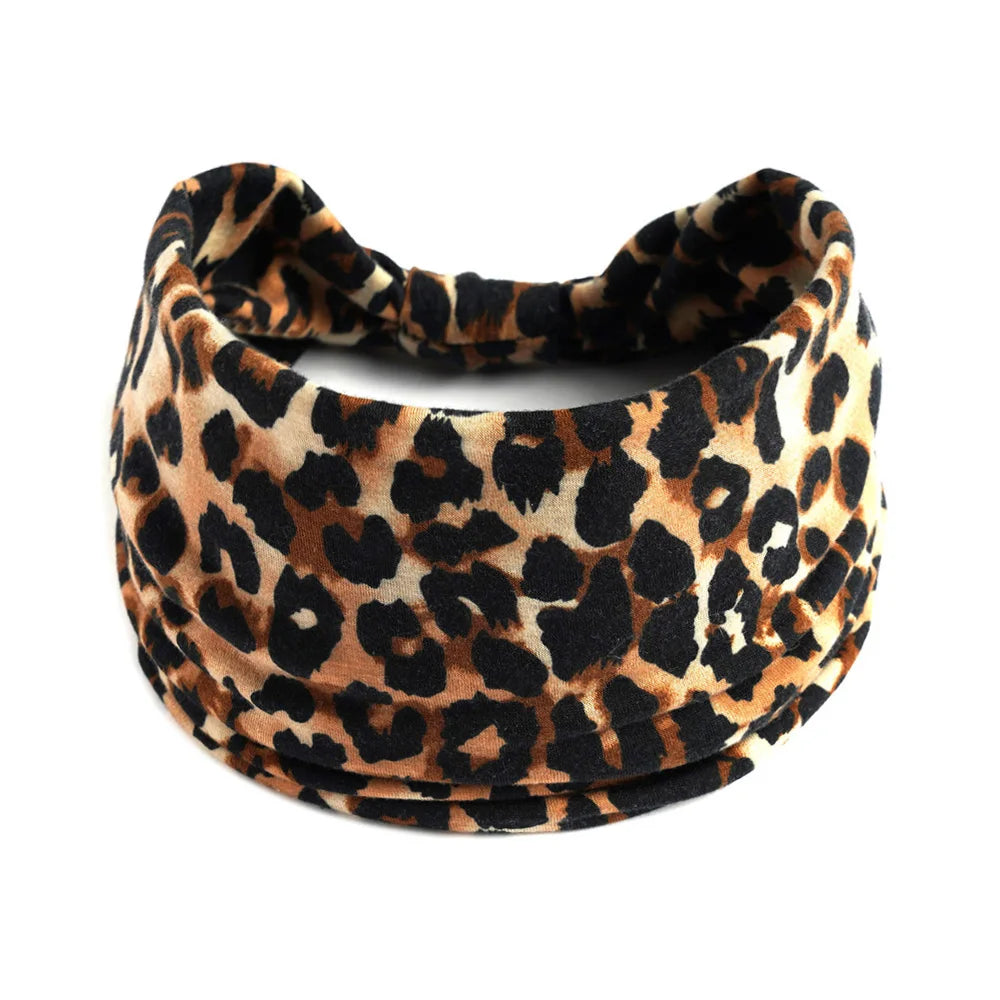 Boho Knot Turbans Yoga Elastic Head Wrap Women Headband Wide Hairbands Headwear Floral Bandanas Fashion Hair Band Accessories