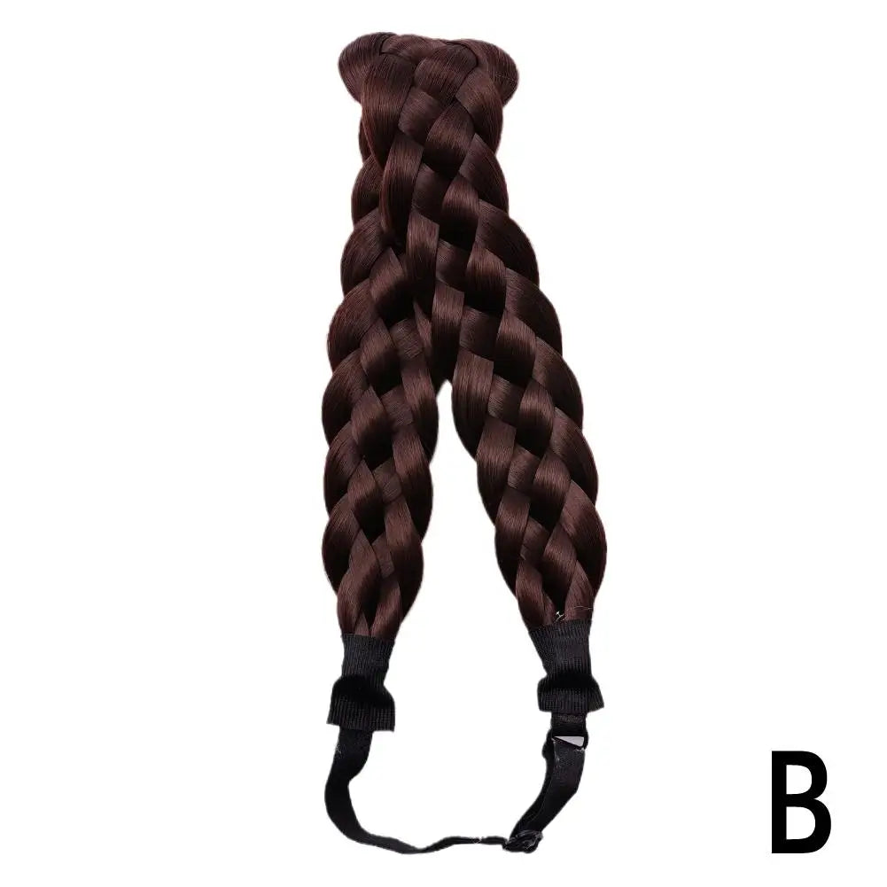 Synthetic Wig Twist Hair Band Boho Locks Wig Headband Women Boho Plait Braid Hair Band Headbands For Hair Woman Accessories