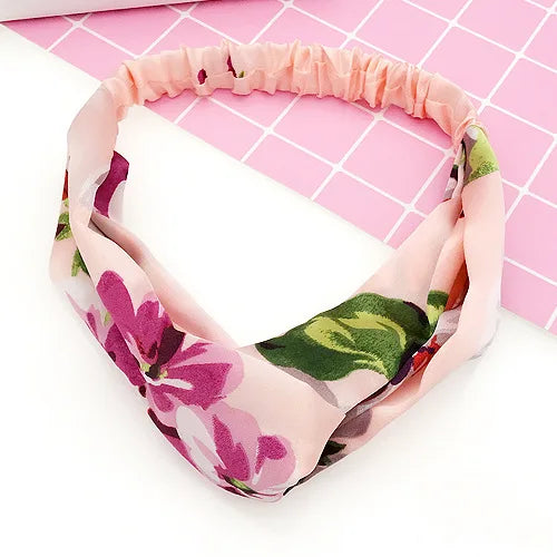 BOHOWAII Bandeau Cheveux Hair Band for Women Wide Head Wraps Knotted Elastic Teen Girls Yoga Workout Diademas Boho Chic Bandana