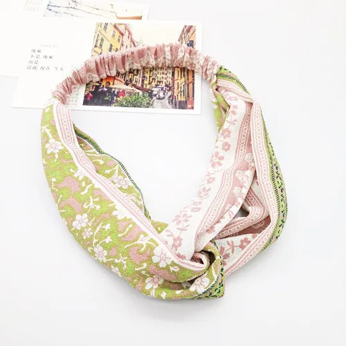 BOHOWAII Bandeau Cheveux Hair Band for Women Wide Head Wraps Knotted Elastic Teen Girls Yoga Workout Diademas Boho Chic Bandana