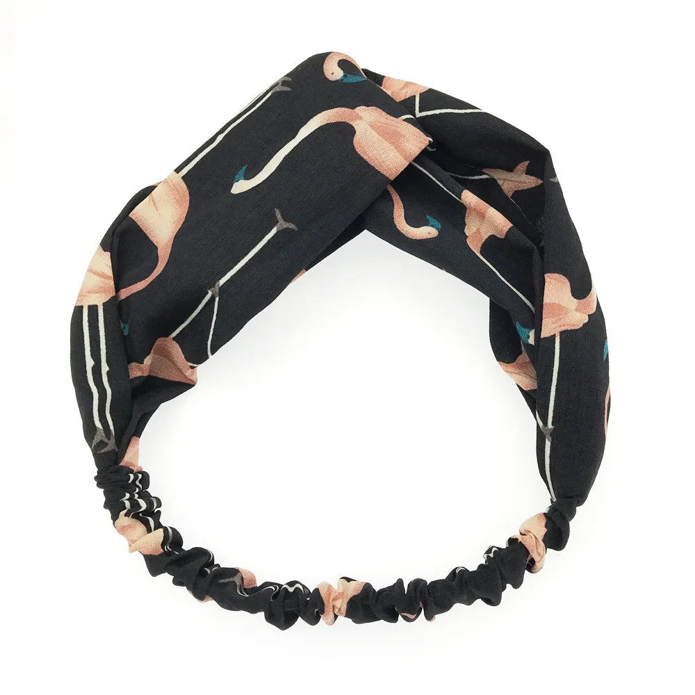 BOHOWAII Bandeau Cheveux Hair Band for Women Wide Head Wraps Knotted Elastic Teen Girls Yoga Workout Diademas Boho Chic Bandana