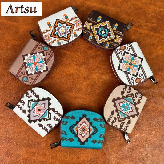 Bohemian Style Women's Hot Selling Wallet Fashion European American Retro Portable Leisure Trend Advanced Zipper Small Wallet