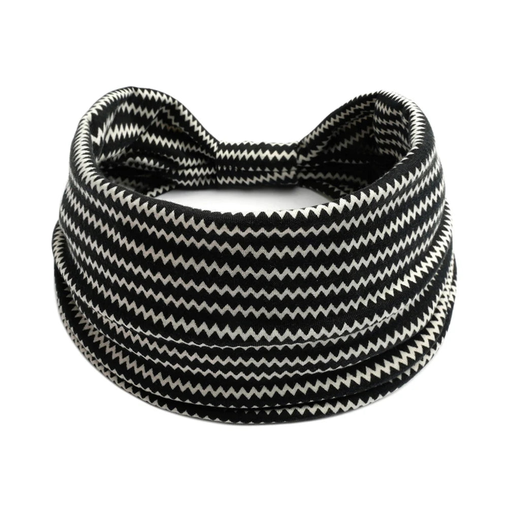 Boho Knot Turbans Yoga Elastic Head Wrap Women Headband Wide Hairbands Headwear Floral Bandanas Fashion Hair Band Accessories