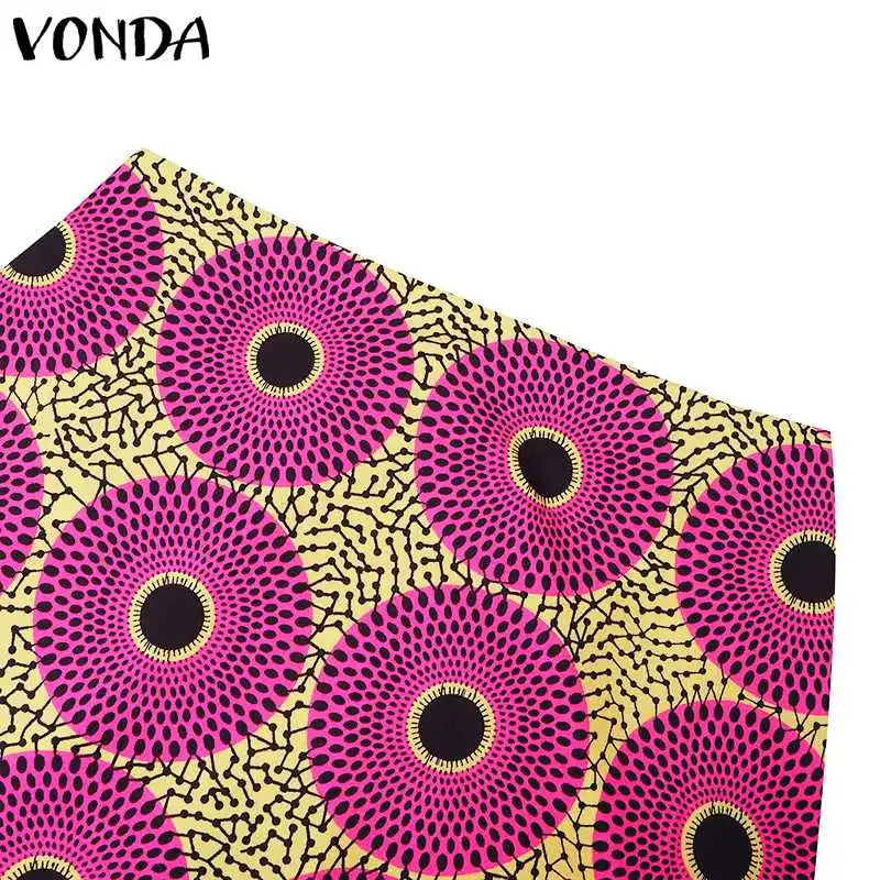 Plus Size 5XL VONDA Women Maxi Long Skirts 2024 Fashion Elegant Printed Skirts Office Casual Loose Ruffle Party Bottoms Baggy