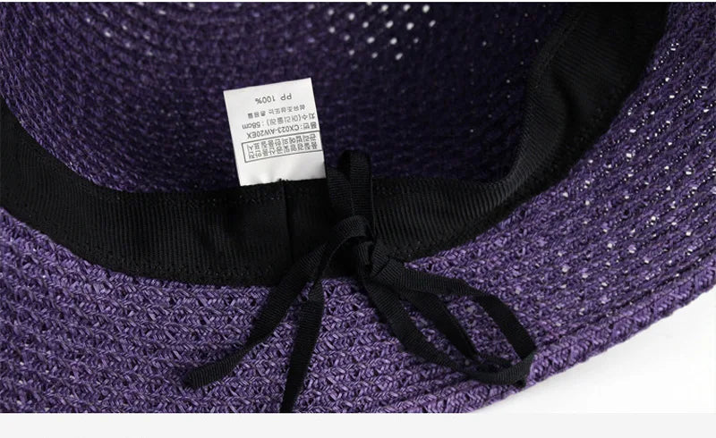 2019 Summer Bow Ribbon Sun Hat Panama Women's Cap Bonnet Beach Straw Hats summer hats for women шляпа соломенная gorro mujer