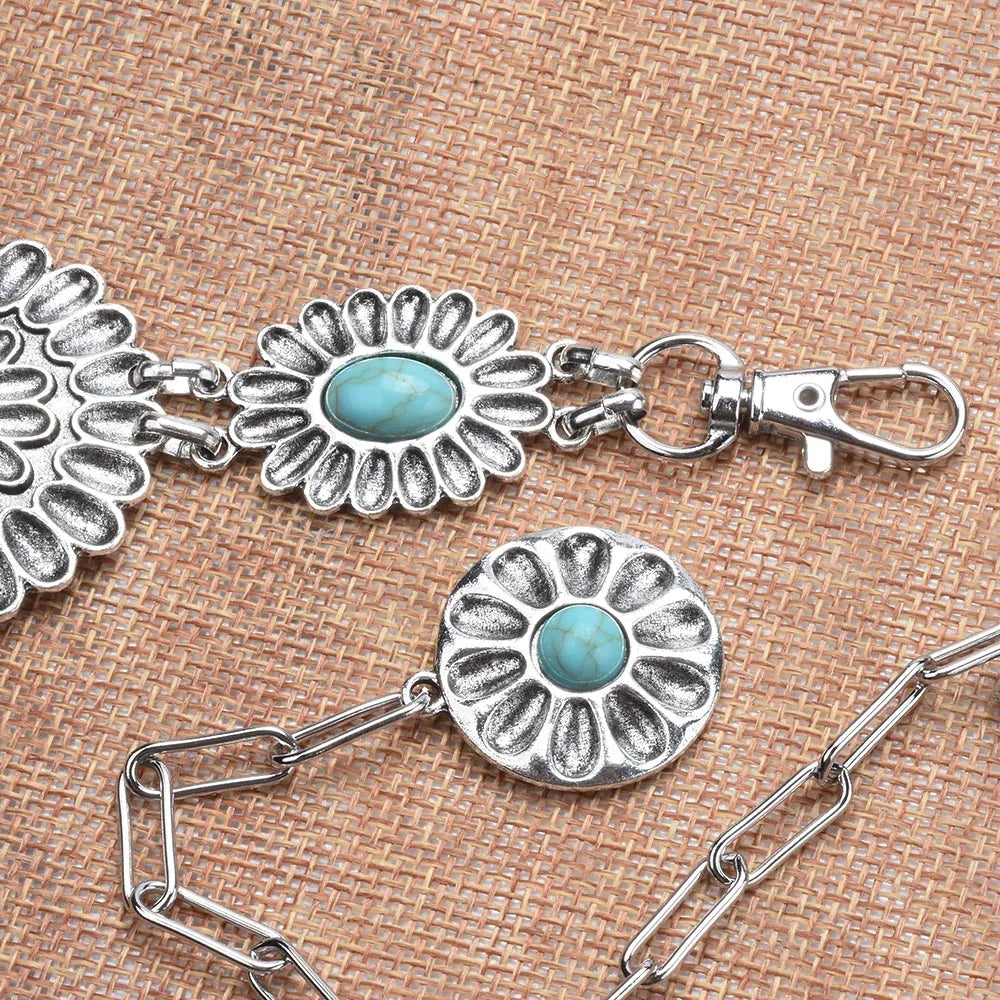 2024 New Indian Silver Plated Vintage Body Belly Chains Women Boho Ethnic Statement Long Waist Chain Necklace Waistband Jewelry