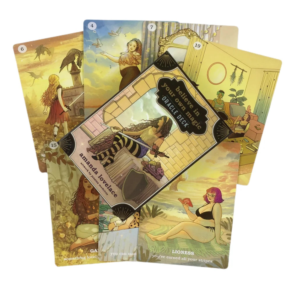 Queen Of The Moon Oracle Cards Divination Deck English Vision Edition Tarot Board Playing Game For Party