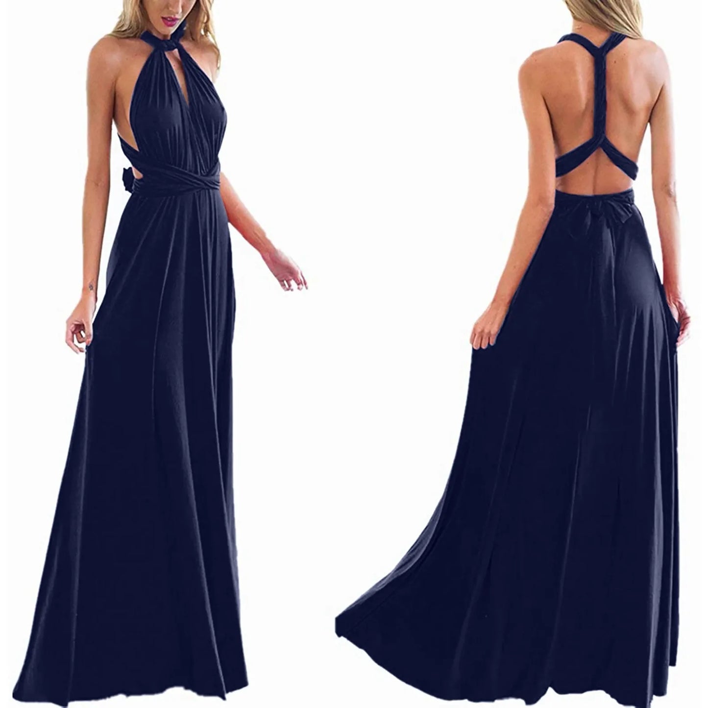 Sexy Maxi Club Dress Women Boho Red Bandage Long Cocktail Dress For Women Party Bridesmaids Formal Dresses For Women 2024