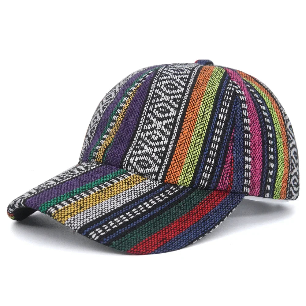 Retro Baseball Caps Men Women Boho Style Sunscreen Peaked Cap Cotton Fashion Anti-sun Outdoor Hat Adjustable Snapback Cap