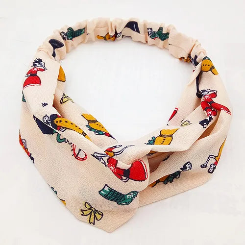 BOHOWAII Bandeau Cheveux Hair Band for Women Wide Head Wraps Knotted Elastic Teen Girls Yoga Workout Diademas Boho Chic Bandana