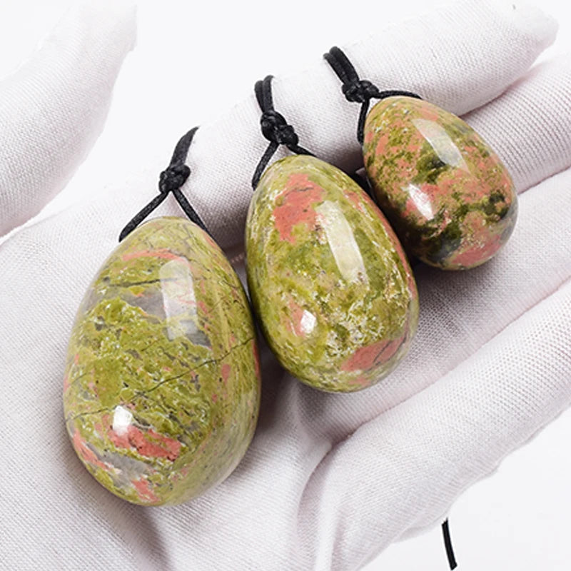 3 PCS Natural Jade Stone Yoni Egg Set Massage Vaginal Balls Muscle Kegel Exercise Women Tightening Crystal Ball Kegel Exerciser