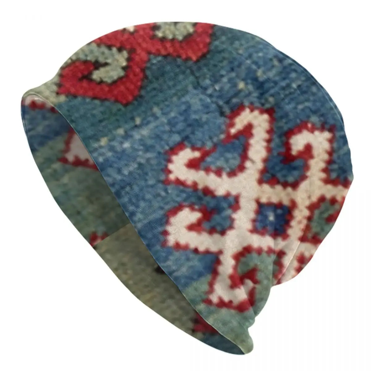 Custom Persian Kilim Print Skullies Beanies Caps Cool Warm Knitted Hats Unisex Bohemian Geometric Ethnic Style Bonnet Hats