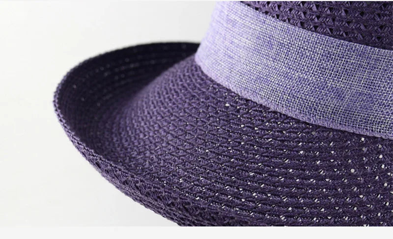 2019 Summer Bow Ribbon Sun Hat Panama Women's Cap Bonnet Beach Straw Hats summer hats for women шляпа соломенная gorro mujer