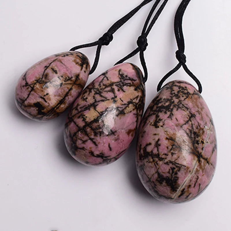 3 PCS Natural Jade Stone Yoni Egg Set Massage Vaginal Balls Muscle Kegel Exercise Women Tightening Crystal Ball Kegel Exerciser