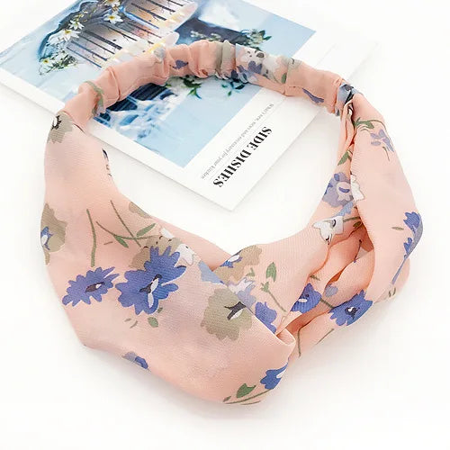 BOHOWAII Bandeau Cheveux Hair Band for Women Wide Head Wraps Knotted Elastic Teen Girls Yoga Workout Diademas Boho Chic Bandana