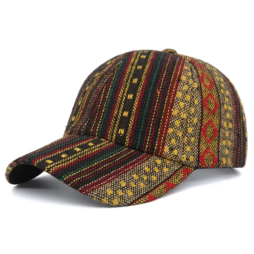Retro Baseball Caps Men Women Boho Style Sunscreen Peaked Cap Cotton Fashion Anti-sun Outdoor Hat Adjustable Snapback Cap