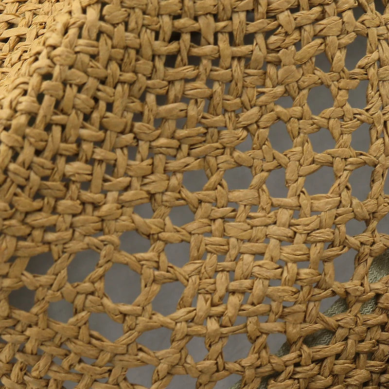 Hollow Men Raffia straw hat Straw Cowboy Hats Western Beach Felt Sun hats Party Cap for Girl Women summer jazz straw hat