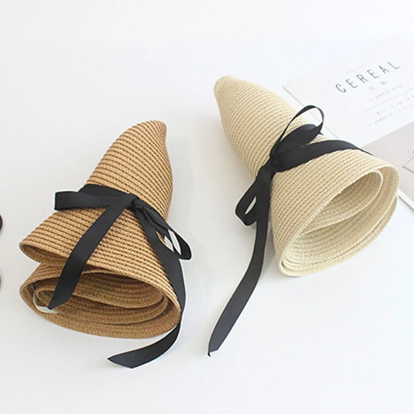 Summer Hats For Women Sun Hat Beach Ladies Fashion Flat Bowknot Panama Lady Casual Sun Hats For Women Straw Hat